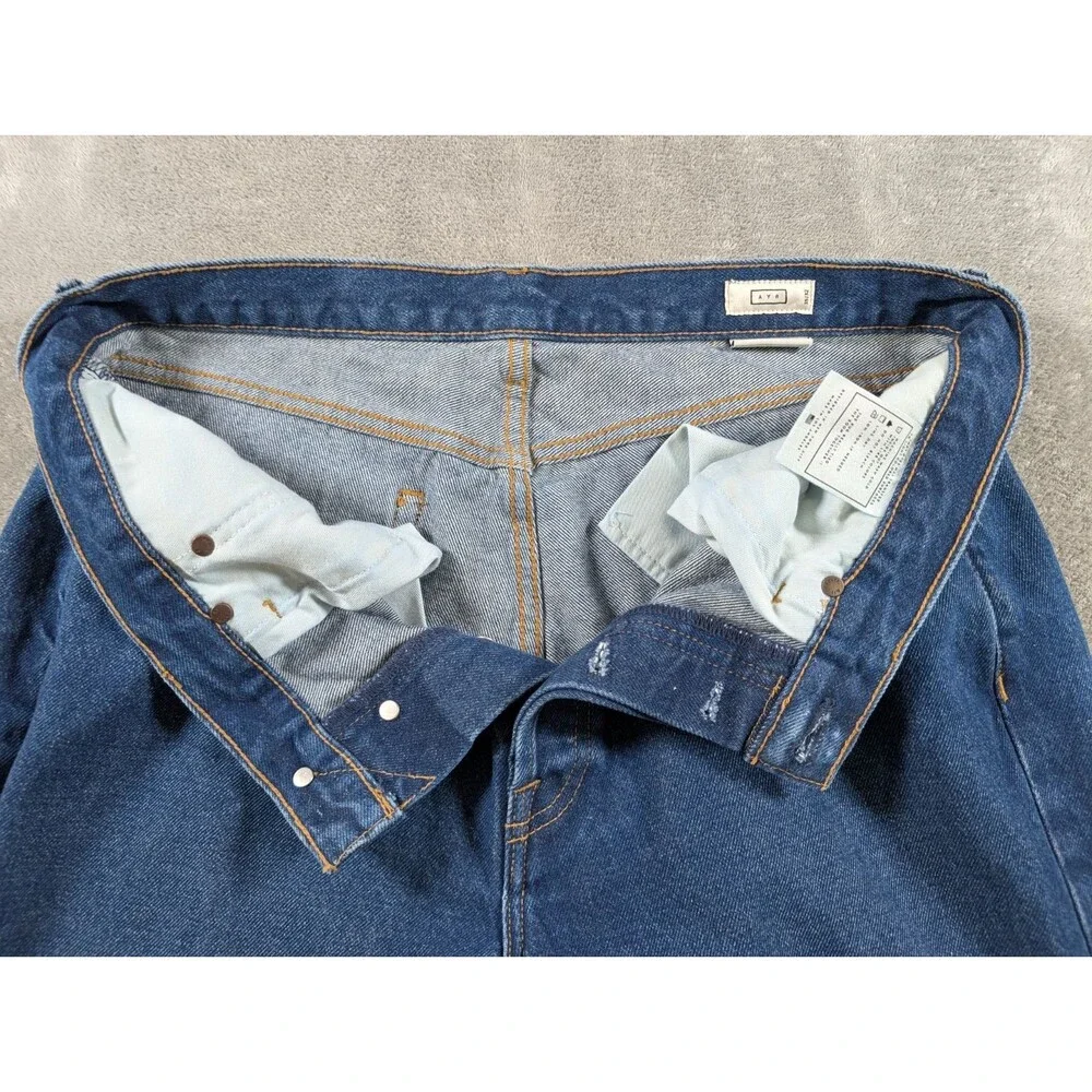 AYR The Slacker Jeans Men’s 35x32 Blue Relaxed Button Fly Made in USA - Picture 7 of 14